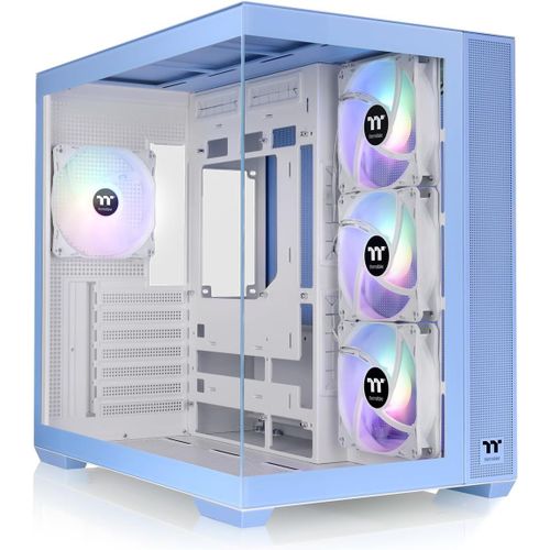 BAERTMY-THERMALTAKE View 380 TG ARGB | Boitier Gaming Moyen Tour | 25ème Anniversaire Bleu Hortensia Edition Limitée