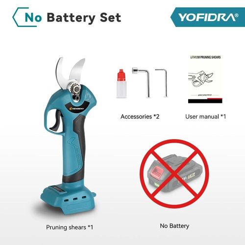 Sécateur électrique sans balais pour Makita, 4 vitesses, sans fil, déterminer les libandu verger, élagage des branches d'arbres, coupe-branches, batterie 18V, 45mm-Without Battery