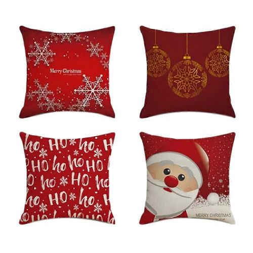 Noël Bonheur Carré Taie D'oreiller Home Decor Lin Taies D'oreiller Coussin CoveRS pour Canapé Nouveau Pat