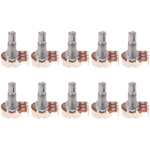 A500k Potentiomètre Spline Petit Pot Guitare Électrique Effet Basse Ampli Volume De Tonalité 18mm