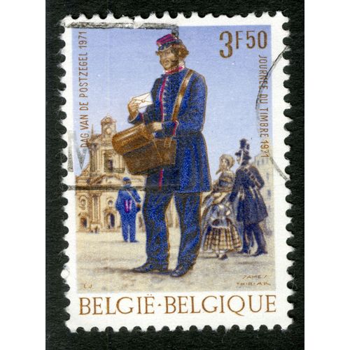 Timbre Oblitéré Belgie, Belgique, Journée Du Timbre 1971, 3f50