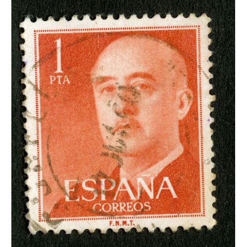 Timbre Oblitéré Espana, Correos, 1 Pta