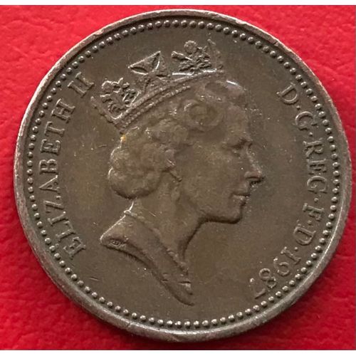 1 Penny Elizabeth I I - 3e Effigie - 1987 - Royaume Uni