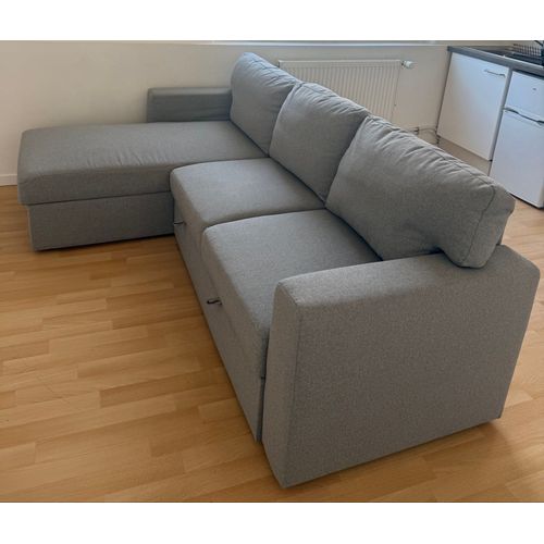 Canapé Gris Bårslöv Ikea Convertible 3 Places &#43; Méridienne Avec Rangement