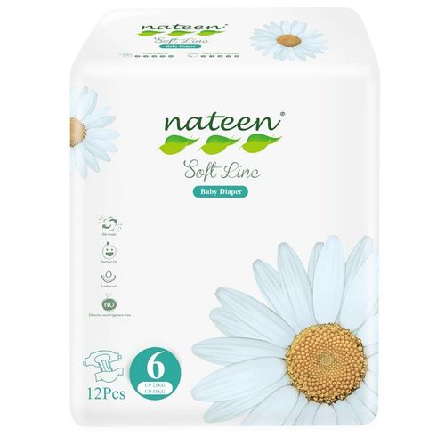 Nateen - Couches Bébé Taille 6 (> 25 Kg) - Sachet De 12 Pièces