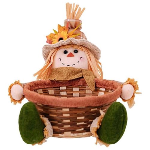 Saison des récoltes poupée panier de bonbons corbeille de fruits Poupée mignonne décoration poupée de décoration d'automne A