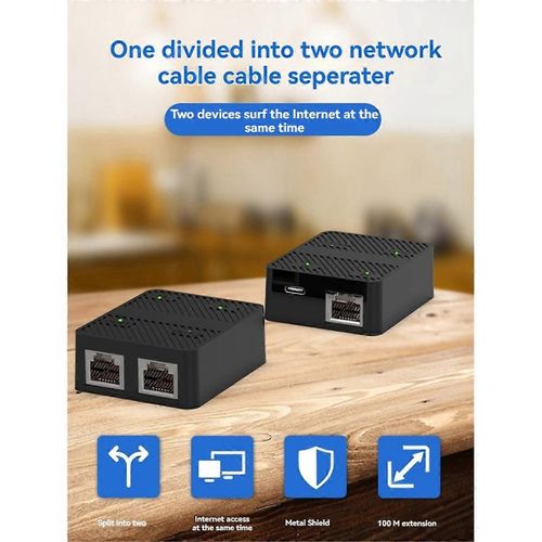 Commutateur réseau Gigabit à 2 ports, commutateur RJ45, répartiteur de réseau, rallonge de câble, adaptateur de sélecteur 1000 Mbps