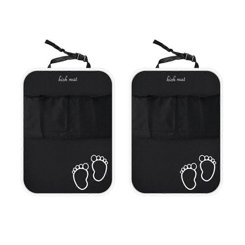 Tapis De Protection De Voiture, Coussin De Tapis Anti-Coup De Pied Pour Bébés Enfants, Housse De Siège Arrière Noire Pour Protection Imperméable Pour Enfant Avec Rangement