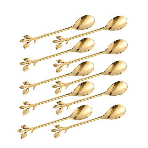 10pcs Crème Glacée Thé Cuillère À Remuer Rétro Dessert Demitasse Espresso Cuillères Set Couverts Cuisine Tab
