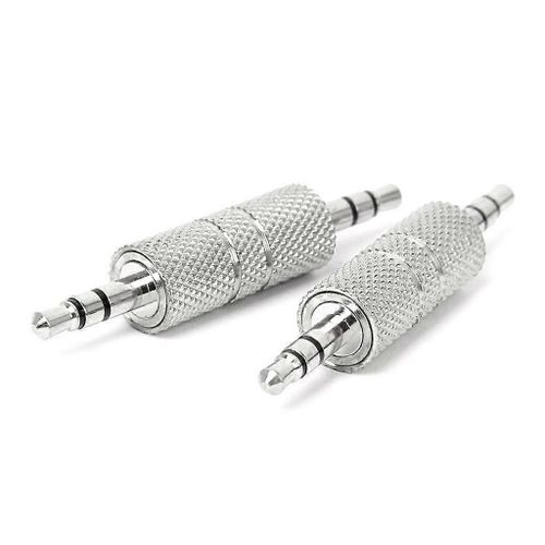2pcs 3.5mm stéréo mâle à 3.5mm mâle casque audio adaptateur jack coupleur connecteur