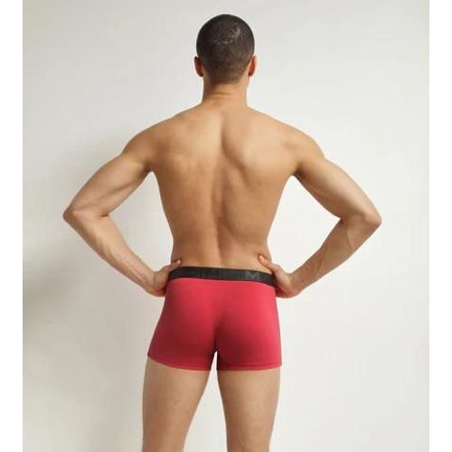 Dim Boxer Homme En Coton Modal À Ceinture Contrastée Rubis Dim Classic