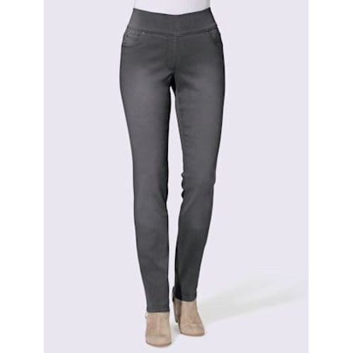 Jean 5 Poches Ceinture Gainante Élastique - - Denim Gris
