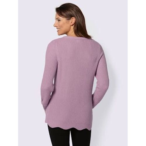 Pull Femme Effet Côtelé - - Rose