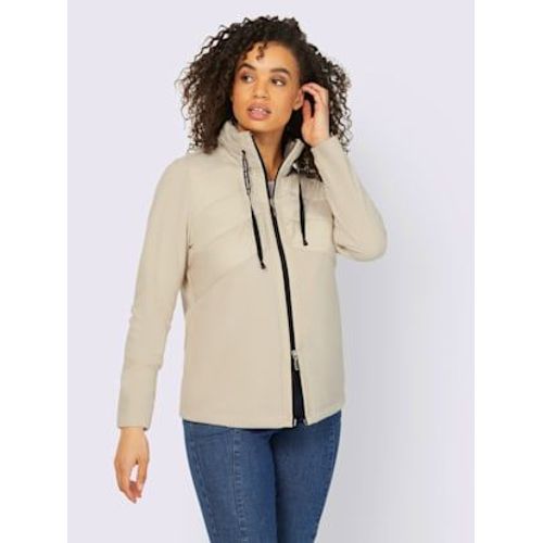 Veste Polaire Empiècement En Nylon Tendance - Best Connection - Sable