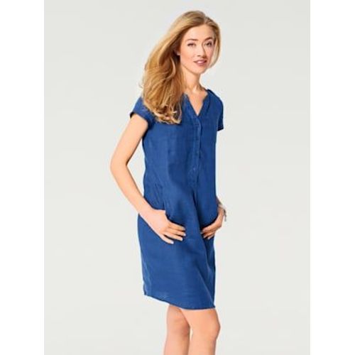 Robe D'été Pur Lin - Linea Tesini - Bleu Roi