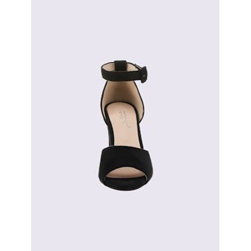 Sandales Textile Doux En Synthétique Velours Noir
