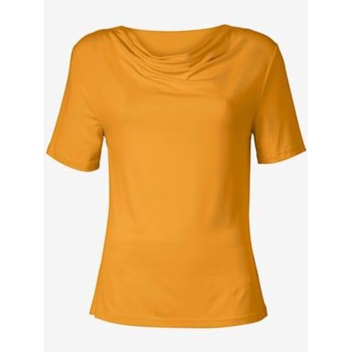 T-Shirt Féminin Élégant Col Bénitier - - Jaune Maïs