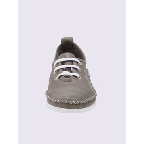 Chaussures Lacets Cuir Nappa De Vache Gris