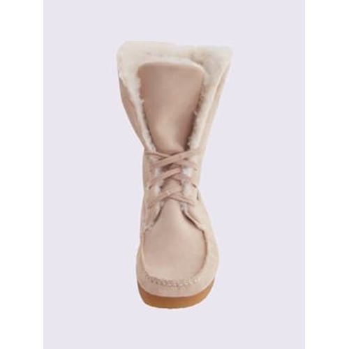 Bottines Cuir Velours Vachette Doux - - Écru - 37