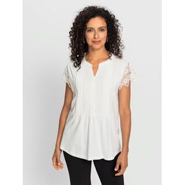 T-Shirt À Manches Courtes 50% Coton Et 50% Modal - - Écru