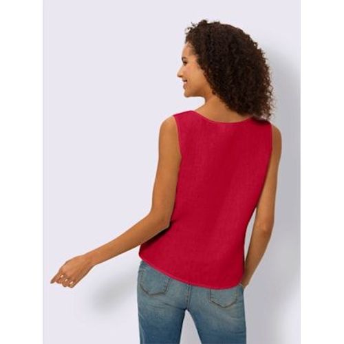 Débardeur Pur Lin - Linea Tesini - Rouge