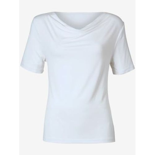 T-Shirt Féminin Élégant Col Bénitier - - Blanc