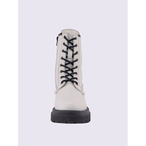 Bottines Lacets De Fabrication Portugaise Blanc Noir