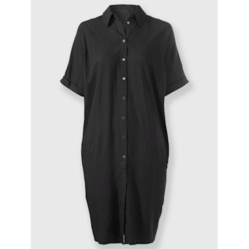 Robe-Chemisier Viscose (Ecovero) - - Noir