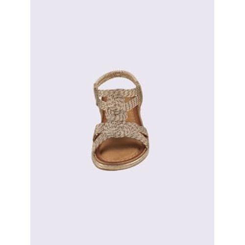 Sandales Matière Textile Agréable À Porter - - Couleur Bronze - 36