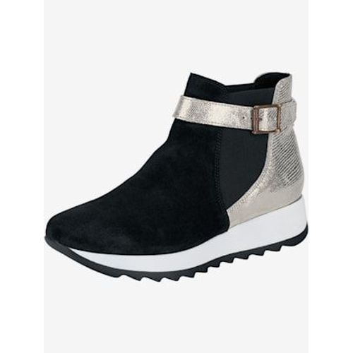 Bottines De Fabrication Portugaise Noir Couleur Ivoire