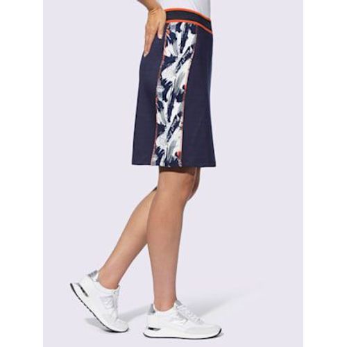 Jupe En Jersey Empiècements Contrastés Pour Une Silhouette Affinée - Rick Cardona - Marine-Blanc Imprimé