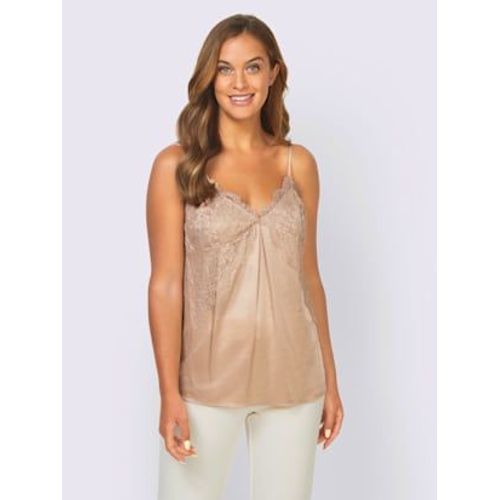 Débardeur En Dentelle 47% Soie - Ashley Brooke - Beige