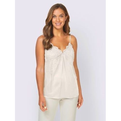 Débardeur En Dentelle 47% Soie - Ashley Brooke - Couleur Ivoire