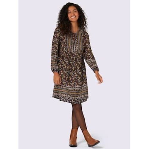 Robe Imprimée Qualité Tissée - - Noir-Rouge-Marron Imprimé