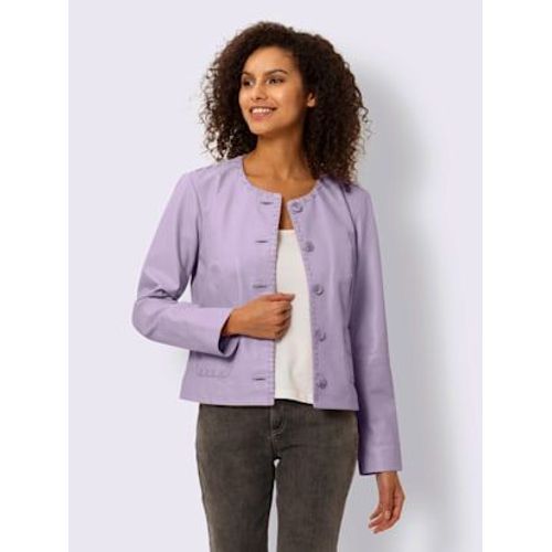 Veste En Cuir Cuir Agneau Nappa - Linea Tesini - Parme