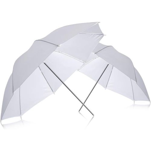 NEEWER 2 Pièces Photographie Professionnelle 33"83 cm Studio Flash Eclairage Translucide Blanc Doux Réfléchissant Parapluie Doux Réfléchissant