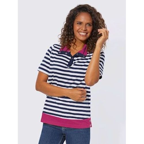 Polo Pur Coton - Collection L - Marine-Fuchsia