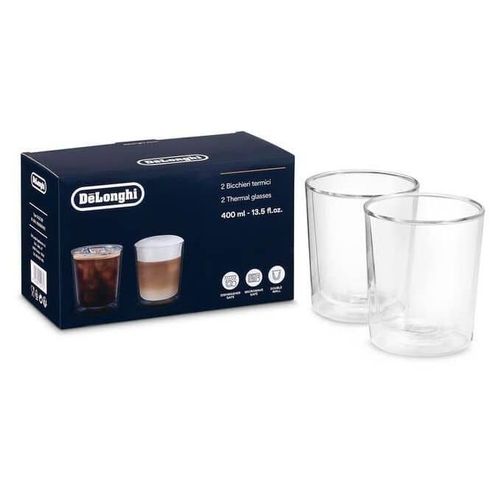 Verres isothermes pour boissons chaudes et froides De'Longhi, 2 x 400 ml