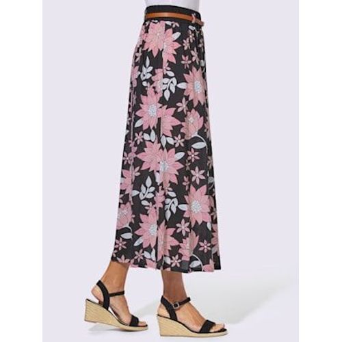 Jupe À Panneaux Qualité Tissée - - Noir À Motifs