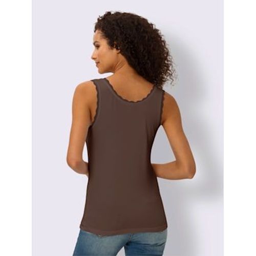Débardeur Détails En Dentelle Tendance - Linea Tesini - Chocolat