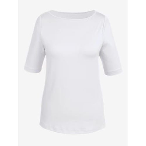 T-Shirt Encolure En U Féminine - - Blanc