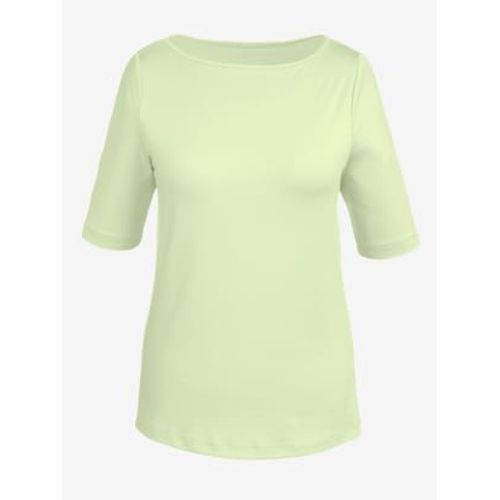 T-Shirt Encolure En U Féminine - - Vert Pistache