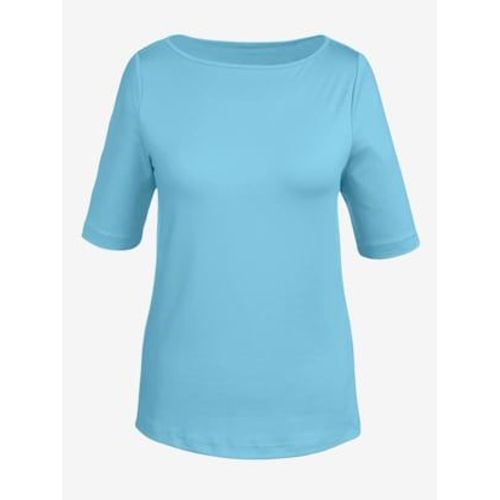 T-Shirt Encolure En U Féminine - - Turquoise