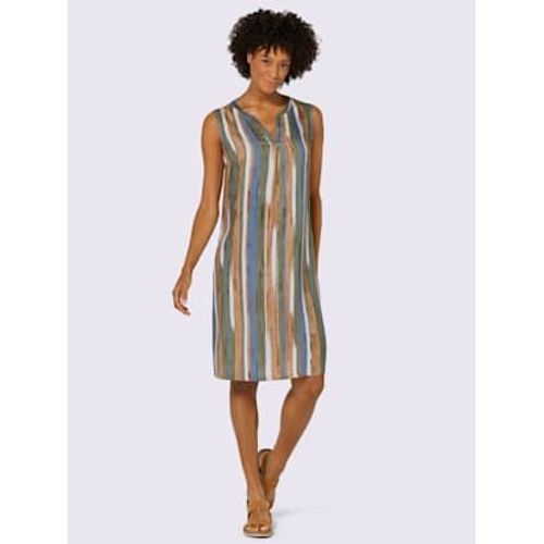 Robe D'été Pure Viscose - Collection L - Kaki-Chamois Imprimé