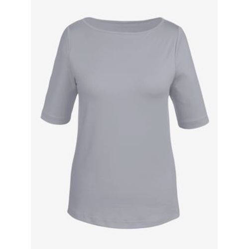 T-Shirt Encolure En U Féminine - - Gris Clair
