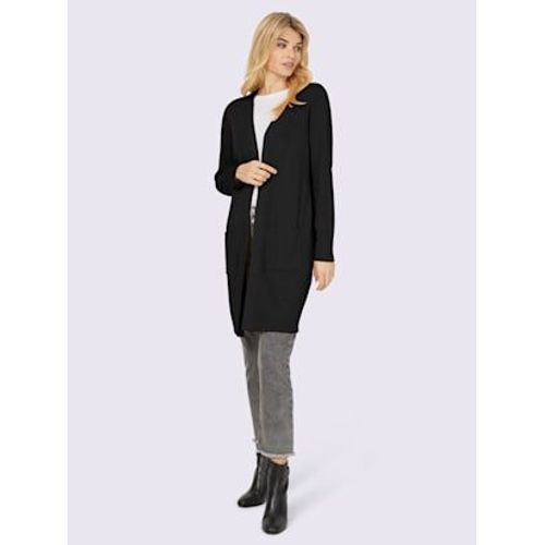 Veste Longue En Tricot 70% Viscose - Linea Tesini - Noir