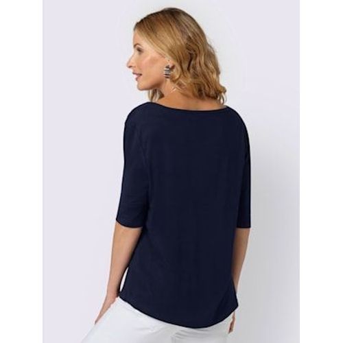 T-Shirt Femme Simple Élégant Manches Doublées - - Noir