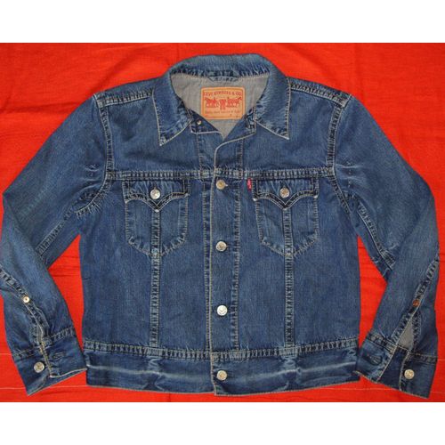 Veste Levi&#39;S Jean Bleu Used Taille Xl