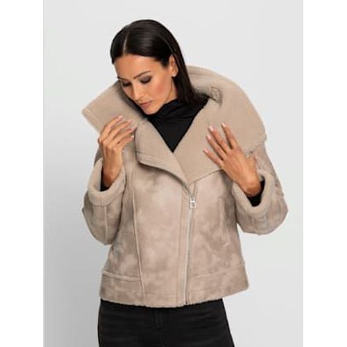 Veste En Synthétique Imitation Peau D'agneau - Rick Cardona - Beige