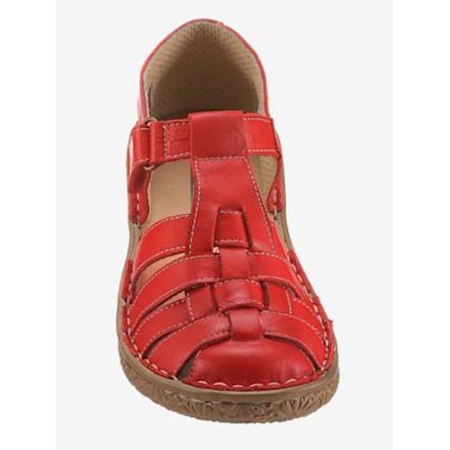 Chaussures Bandes Auto Agrippantes Largeur G* Loretta Rouge